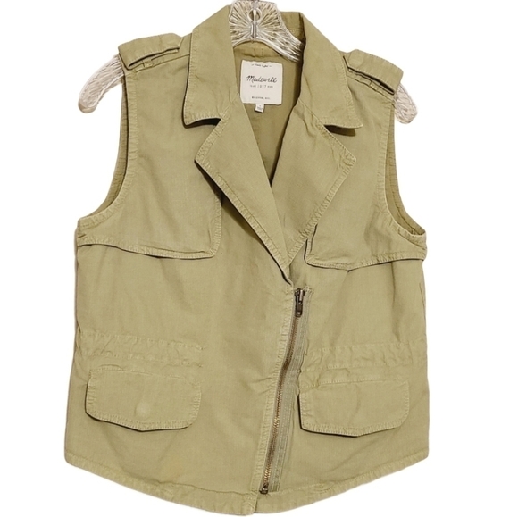 Madewell | Women's Small Green Safari Utility Vest (Size Small) - Picture 1 of 16